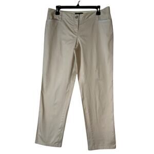White House Black Market Women's Beige Stretch Crop Leg Size 6 USED